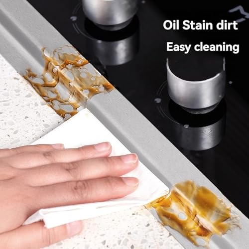 Image of YIZHI Aluminum Foil Tape，Oil-Proof Decorative Sealing Tape，Caulk Strip，1.77inch x 32.8Ft Self Adhesive Waterproof Repair Duct Tape for Bathtub Bathroom Kitchen Sink Basin Edge and Wall Sealing