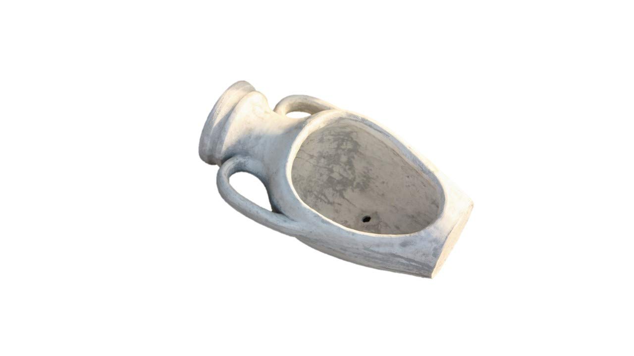 RAINBEAM Amphore Pflanztopf – Steinguss-Skulptur, Frostfest, H22 X B32 X T32 Cm, Grau