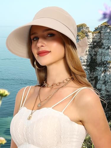 Visera para mujer con protección UV y orificio para coleta miniatura 3