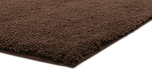 Image of Purav Light 2200 GSM Soft Fluffy Runner Mats (1.33 x 2 ft, Coffee)| Durable & Washable Bedside Runner for Bedroom, Mat for Bathroom, Living Room Floor Home Decoration with Anti Skid Backing