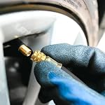 8.1" Flexible Tire Valve Extension Adapter with Cap, Rubber Tyre Inflator Extension Adaptor Air Extender for Most Auto E-Scooter Tractor Motorcycle Bike Car Spare Tire