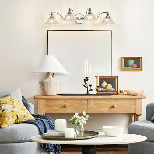 Image of XIEDUN Chrome 4 Light Vanity Light Bathroom Light
