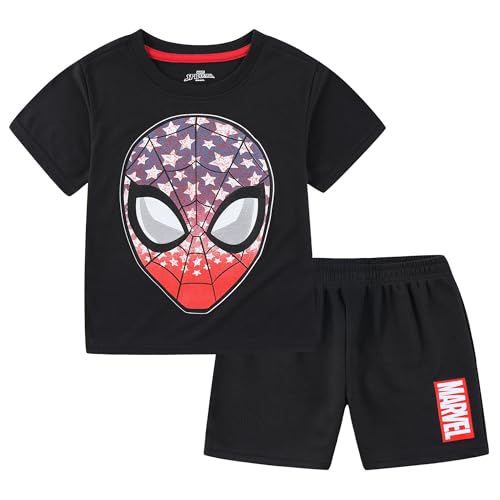 Conjunto de Spider-Man con camiseta y pantalones cortos para niños grandes de Marvel