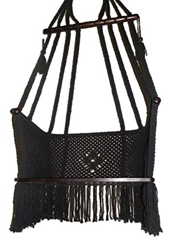 Large Hanging Chair Macrame Art Handmade With Cotton Solid Wood Spreader Bar And Plywood Seat/This Is A Work Art 100% Handmade Hammock Chair/Premium Hammock Chair Handmade #TOP1