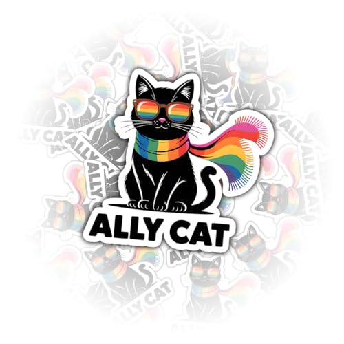Stickers imperméables Ally Cat pour ordinateur et gourde - Ne se décolorent pas - 2