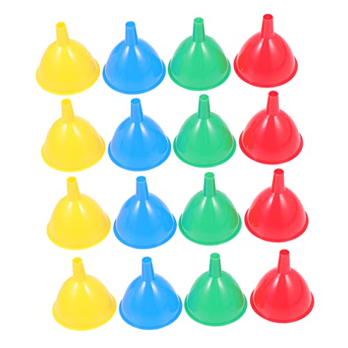 ULTECHNOVO 50Piezas Embudo de Plástico para Reutilizables y Ecológicos para Llenado Sólidos Color Aleatorio Herramienta de Infantil