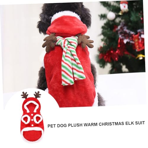 Disfraz de reno para perro pequeño talla XS rojo miniatura 7
