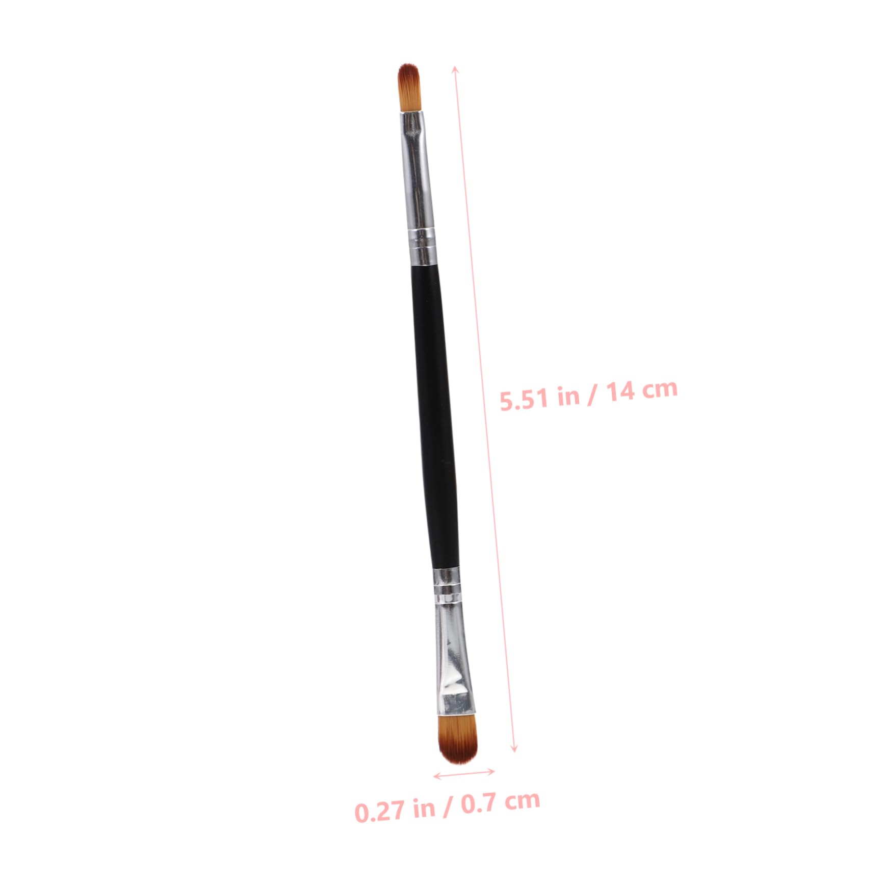 LIFKOME 1 PCS Premium Dual Ended Eye Shadow Brush Soft Powder and Makeup Applicator with Silver Tube for Eyeshadow Eyeliner and Cheeks Durable present Option