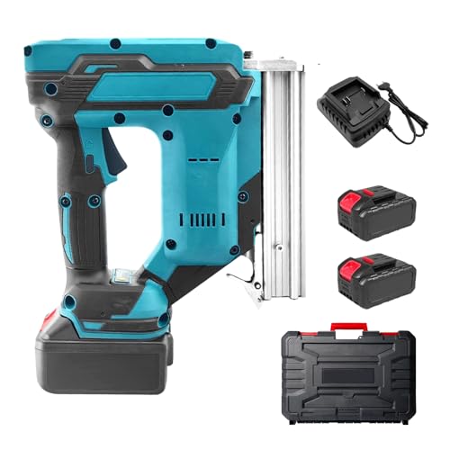 Clavadora inalámbrica Upgrade de 900 W compatible con batería Makita de 21 V, juego de maletín de herramientas con 2 baterías de 21 V y cargador, ideal para carpintería y bricolaje en el hogar