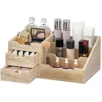 Yelinkws Makeup Organizer with Drawers for Vanity,Makeup Storaage for Bathroom,Vanity and Dresser,Bathroom Countertop Organizer for Cologne,Perfume,Skincares-Brown