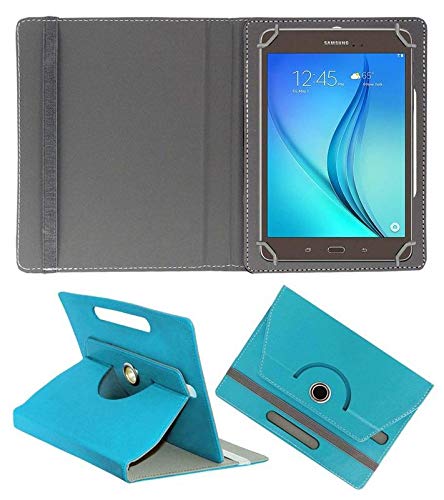 Hello Zone Exclusive 360� Rotating 8� Inch Flip Case Cover Book Cover for ZTE V81 -Sky Blue
