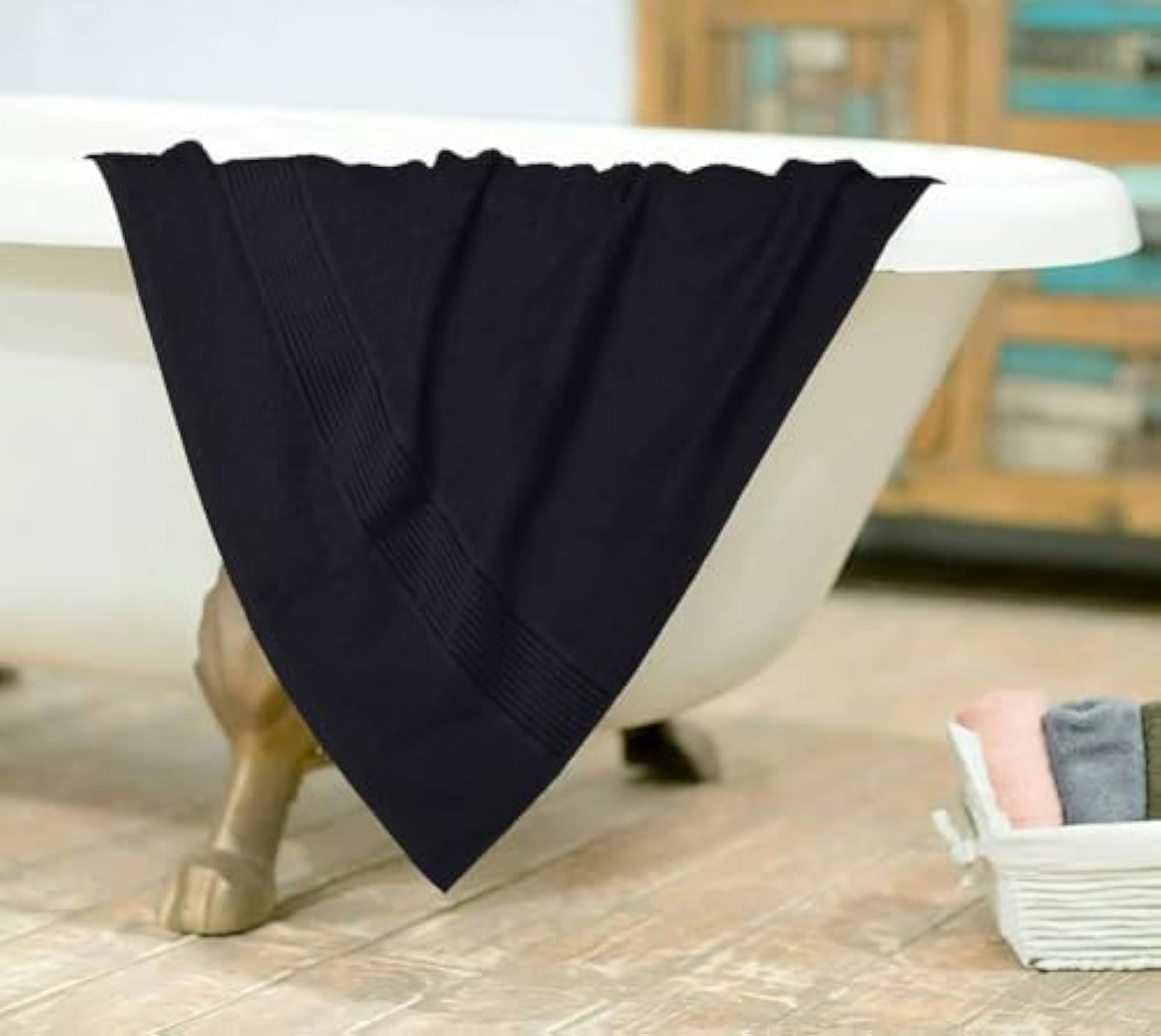 Ultra Soft Black Cotton Hand Towels, Luxurious Quality