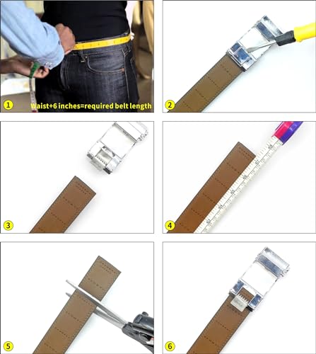 Mens Custom Ratchet Belt,Customized Photo Dragon Buckle Genuine Leather Belt,Personalized Gift for Men 51" 5