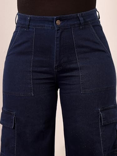 Image of Miss Chase A+ Women's Wide-Leg High Rise Regular Stretchable Denim Jeans
