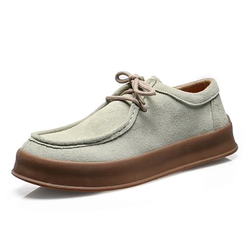 Mens Casual Shoes for Men - Men Loafers Suede Leather Comfortable Boat Shoes with Arch Support
