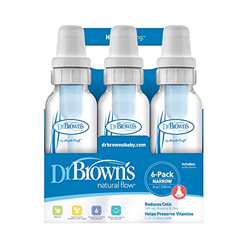 Image of Dr. Brown's Natural Flow Anti-Colic Bottle - Blue - 8oz - 6pk - 0m+