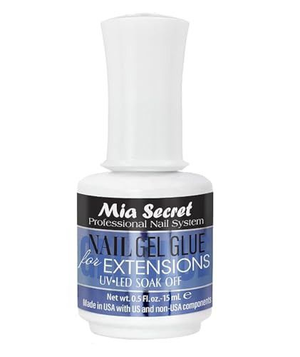 MIA SECRET 0.5Floz NAIL GEL GLUE FOR EXTENSIONS UV-LED SOAK OFF