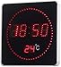 Lunartec Beleuchtete Uhr: Flache LED-Funk-Tisch- & Wanduhr, Temperatur-Anzeige, rote LEDs (Wand Funkuhr Digital)