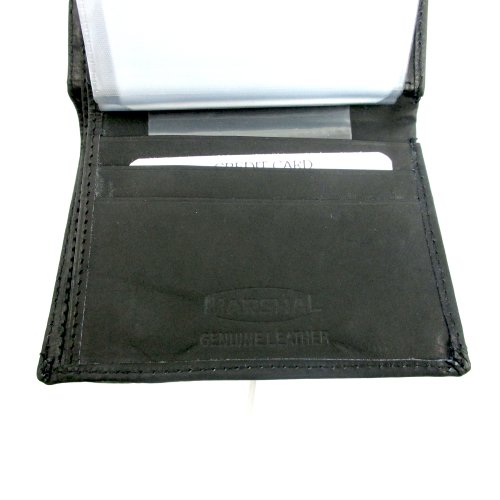 Leather Wallet Sheriff Officer ID Holder Police Shield Security Black Case New3