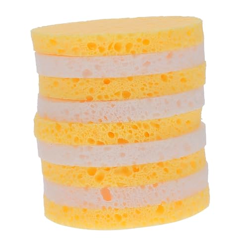 Ipetboom 1 Juego Lavado De Cara Soplo De Polvo Bocanada De Cuerpo Herramientas Para El Cuidado De La Piel Esponjas De Limpieza Comprimidas Mop Pulpa De Madera De Algodón Yellow 100 Piezas