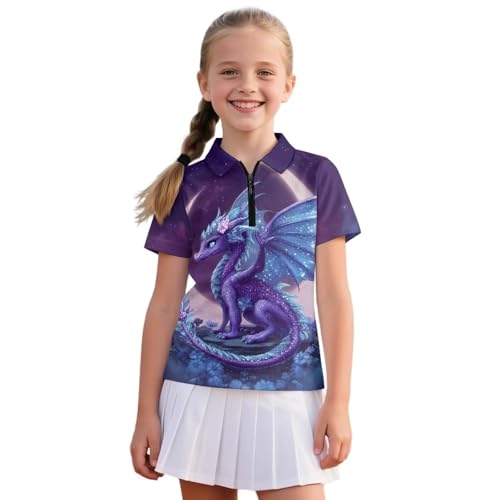 DISNIMO Golf Shirts for Girls Slim Fit Short Sleeve Polos Clothes Summer Tennis Tee Tops