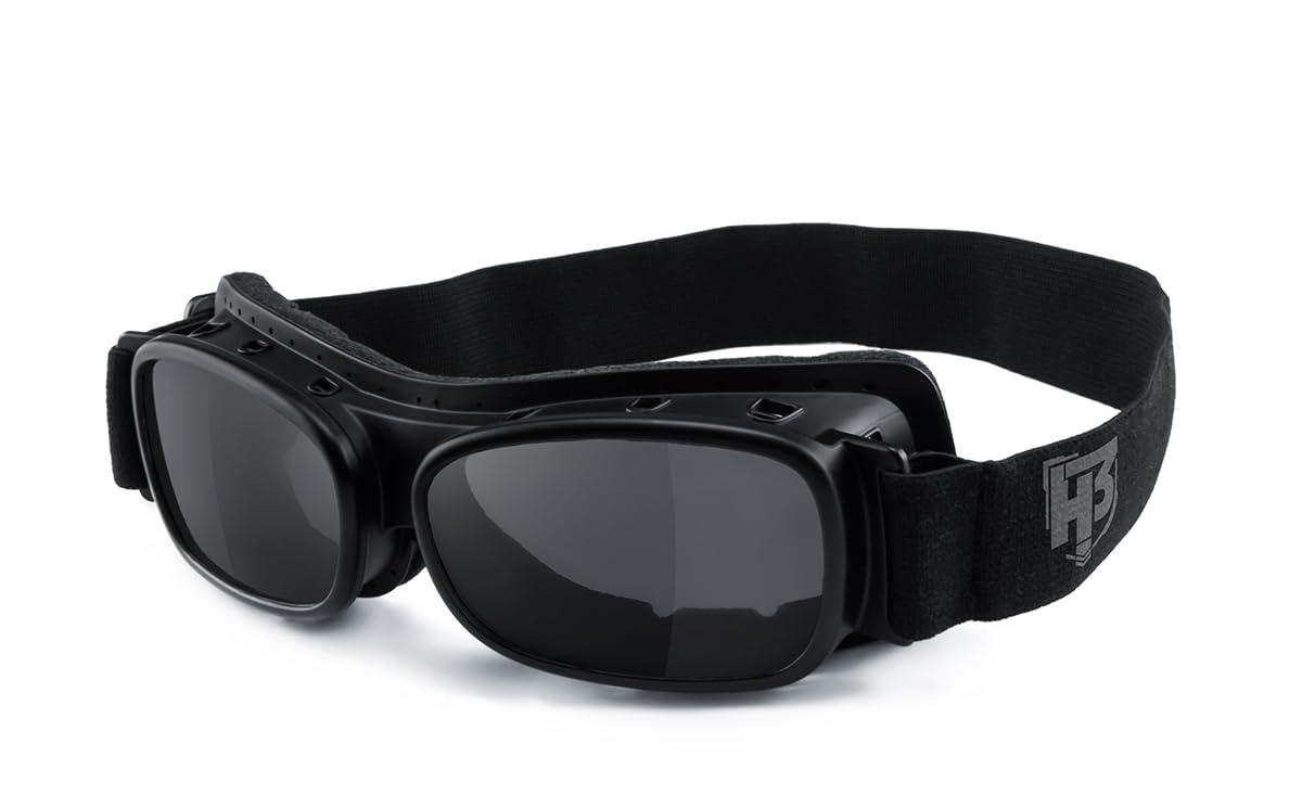okulary motocyklowe, okulary przeciwsłoneczne, przeciwmgielne, wyściełane, odporne na pękanie, okulary H3
