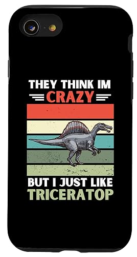 ���B���e�[�W They Think Im Crazy But I Just Like Triceratop Lover �X�}�z�P�[�X iPhone SE (2020) / 7 / 8 �p