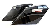 Mutazu Side Angled 7" Stretched Extended Saddlebags for 1989-2013 Harley Touring