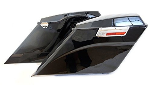 Mutazu Side Angled 7" Stretched Extended Saddlebags For 1989-2013 Harley Touring #TOP15