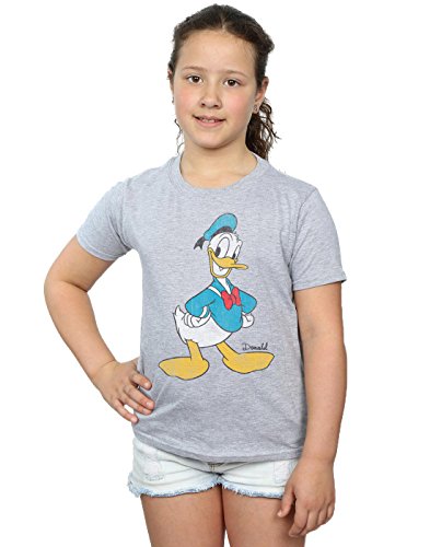 Disney Girls Classic Donald Duck T-Shirt 9-11 Years Sport Grey