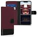 Produktbild kwmobile Wiko View 2 Go Hülle - Kunstleder Wallet Case für Wiko View 2 Go mit Kartenfächern und Stand - Dunkelrot Schwarz
