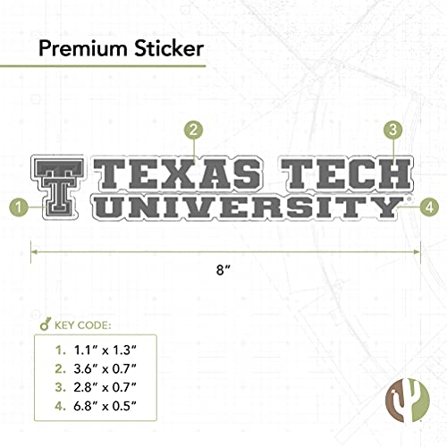 Autocollant Texas Tech vinyle ordinateur voiture bouteille eau 20cm - 3