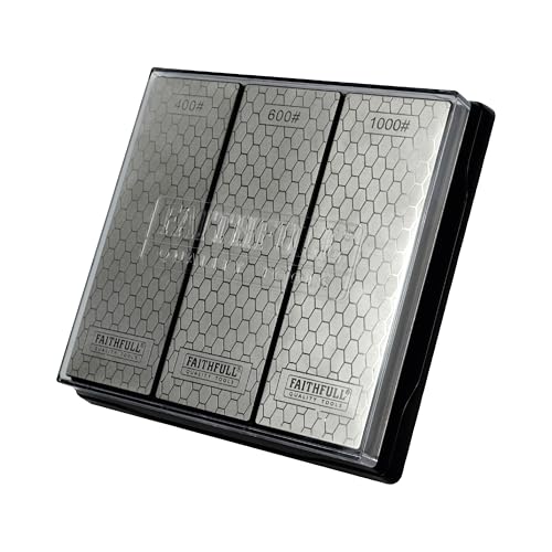 Faithfull FAIDWTRIPLE Diamant-Schleifstein-Set 3 Steine: 400G grob, 600G...