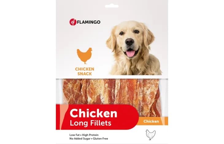 Flamingo Snack GOLOSINAS HAPKI RODAJAS con Pollo Pack 2X800GR