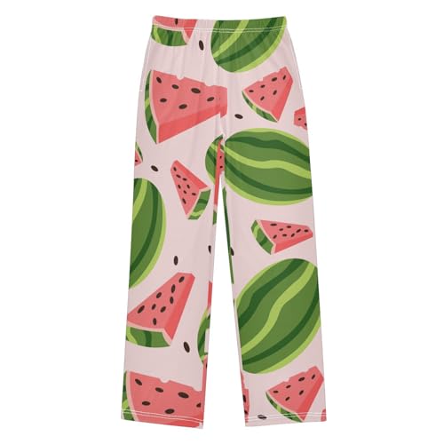 Sweet Watermelon Boys Pants Boys Athletic Pants Long Pant for Boywith Pockets Wide-Leg Size 6-14Y