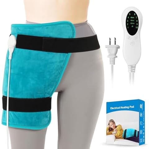 TABEKE Hip Heating Pad for Hip/Sciatica Pain Relief, Hip Support Brace, Lower Back/Thigh/Buttock Electric Heat Pad, Hot Physical Therapy for Men, Women Cover