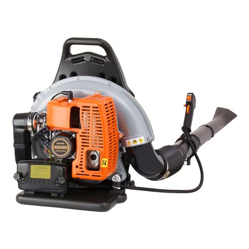 2 Temps 3,6 CV Essence Souffleur De Feuilles à Dos De Jardin Refroidissement par Air Balayer Le Jardin Broyeur Vegetaux Et Branches Outillage 63cc