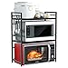 NETEL Extendable Microwave Oven Rack, Adjustable Microwave/Toaster Shelf Heavy Duty Stand Kitchen Counter Top Organizer(L15.7~23.6