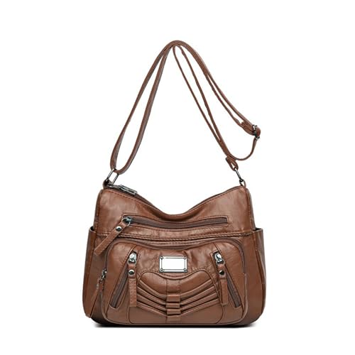 Image of WITERY Crossboby Bag for Women - Soft PU Leather Multi-Pocket Shoulder Bag Handbag with Adjustable Strap