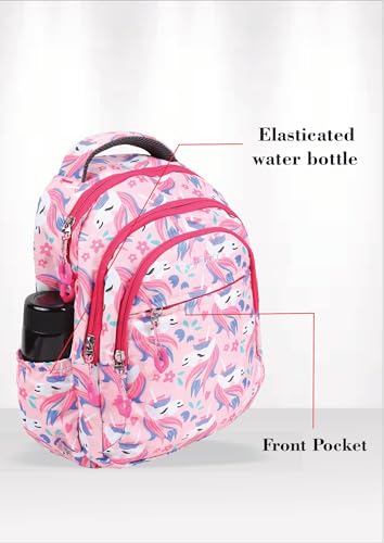 Image of PB Pearlbags Sigma 13L Printed Backpack,3 Compartments,Bottle Holder,Organizer,Premium Fabric,Water Resistant Anti Theft,School Bag for Boys and Girls
