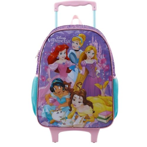 Mochila Escolar, Infantil, com Rodinha, Princesas X - Xeryus