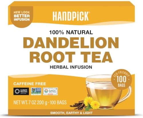 HANDPICK Dandelion Root Tea(100 Count)Pure Blend of Dandelion Root & Leaves