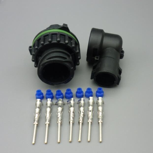 Yierxjwshx 4sets 7 Pin 1718230-1 Male Auto Sensor Plug Car Oil Exploration Railway Waterproof Connector IP67/69 Temp Resistance