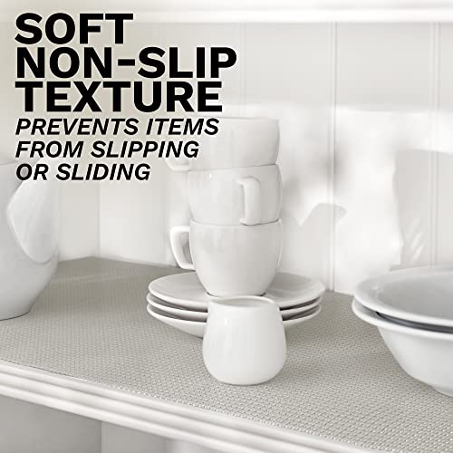 Zulay (12 Inch X 20 Ft) Drawer & Shelf Liner - Non Adhesive Drawer Liner - Protective Shelf Liner Non Slip For Cabinets, Storage, Kitchen, And Tables (Light Gray) #TOP4