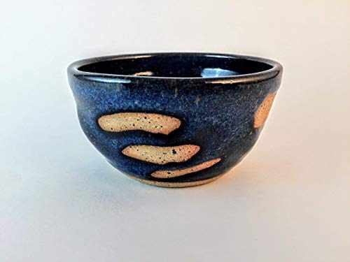 Blue Shaving Bowl using hot wax resist design