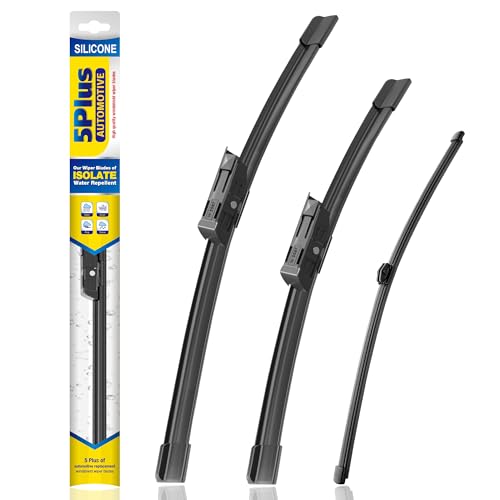 5 PLUS Silicone Windshield Wipers Replacement for 2018-2024 Audi Q5 Wiper Blades(Set of 3) Automotive Replacement Windshield Wiper Blades For My Car-24/20/15