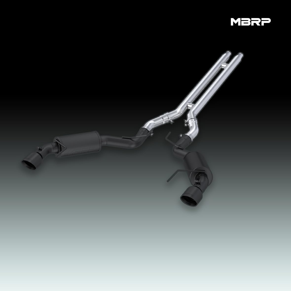 MBRP S7277BLK 3" Cat Back, Dual Split Rear, Street Version Exhaust System with 4.5" Tips (Black Coated)