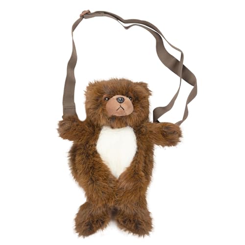 Bolso cruzado para niñas y adolescentes con oso 3D y funda de móvil