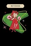  Notebook: Marvel WandaVision Wanda Scarlett Witch 50s Retro, Journal 6 x 9, 100 Page Blank Lined Paperback Journal/Composition Notebook
