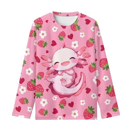 Image of WELLFLYHOM Long Sleeve T-Shirt for Boys Girls 3-16 Years Old Tee Tops Crewneck Pullover Shirts Fall Outfits